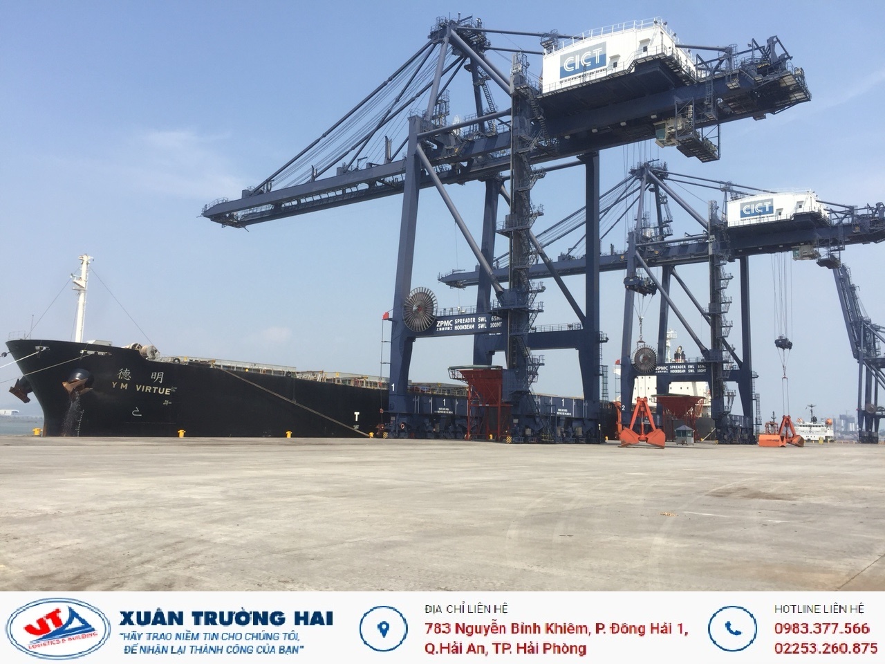 Tầu YM VIRTUE hàng ngô cảng CICT